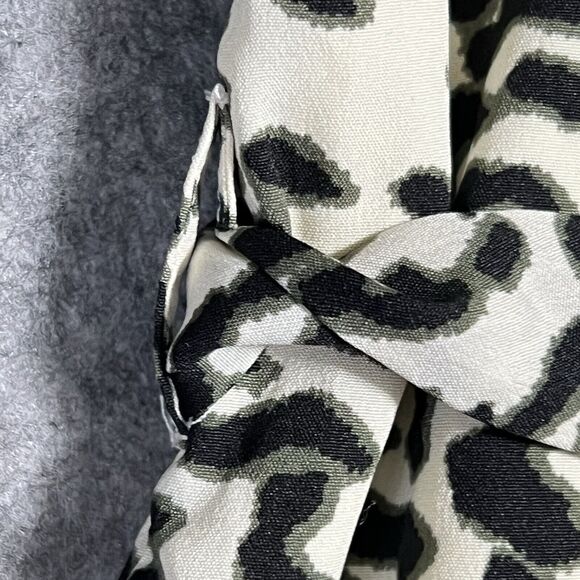 W118 Walter Baker Top Blouse Womens L Multi Tie Front Animal Print Boat Neck NWT - Picture 12 of 17